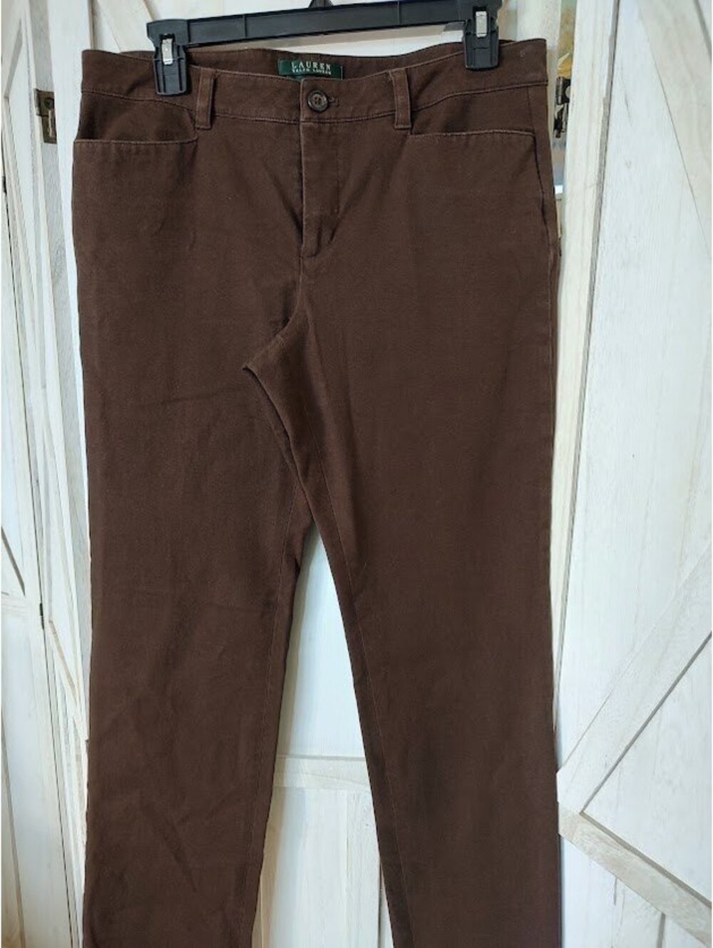 Lauren Ralph Lauren Adelle Brown Straight Leg Pants Size 8